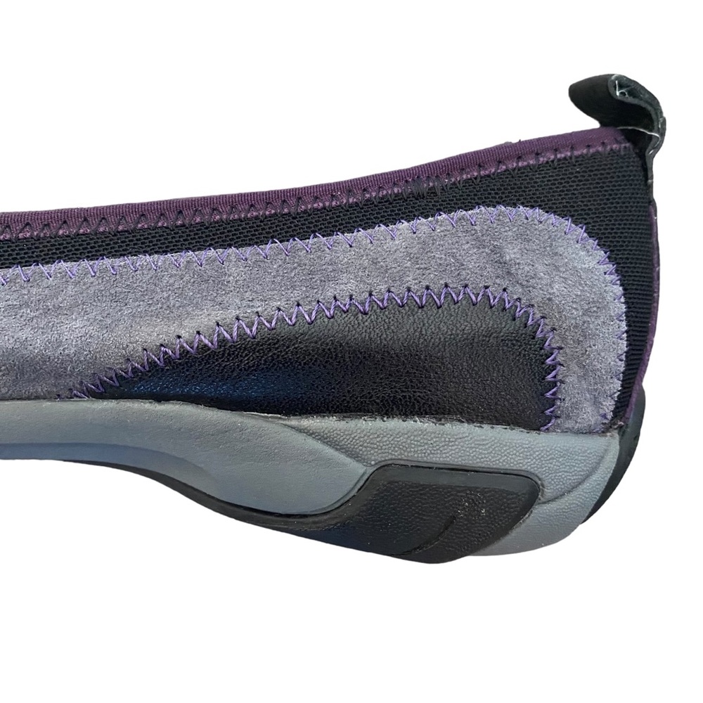 Hush Puppies Grey Suede, Purple and Black Leather Slip On with Velcro Strap 9.5 - Picture 5 of 13